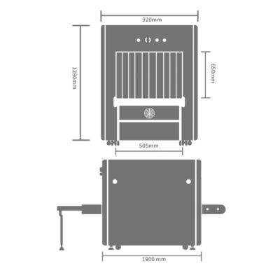 Single Energy X Ray Baggage Inspection Equipment System Security RTOS 0.5KW