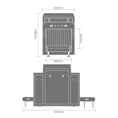 220V Package X Ray Machine 0.6KW Baggage Security Scanning Equipment